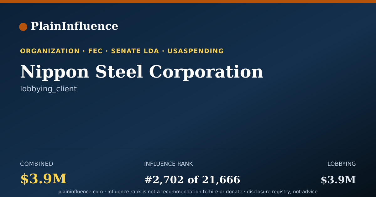 Shareable card for Nippon Steel Corporation