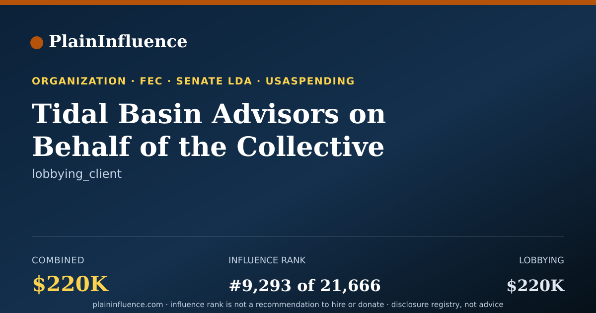 Shareable card for Tidal Basin Advisors on Behalf of the Collective Association