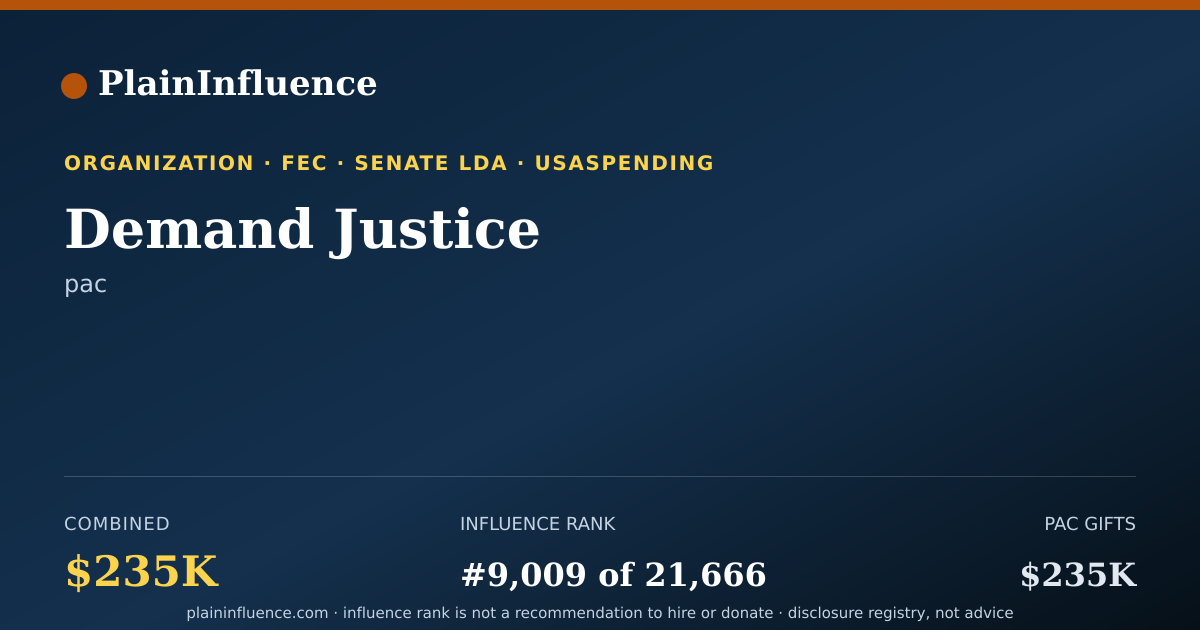 Shareable card for Demand Justice