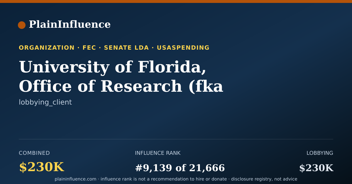 Shareable card for University of Florida, Office of Research (fka University of Florida, Engingeeri