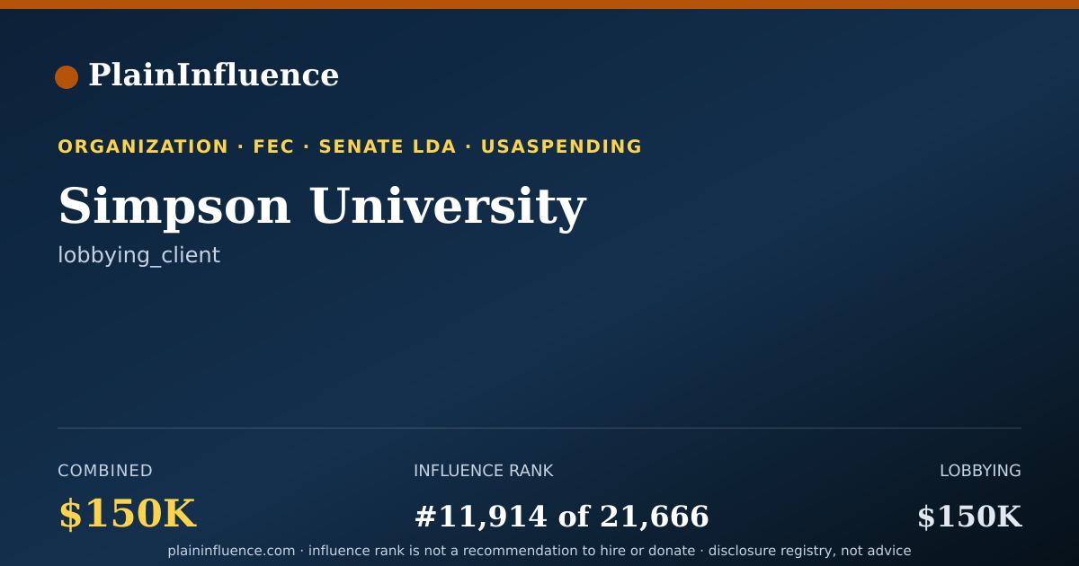Shareable card for Simpson University