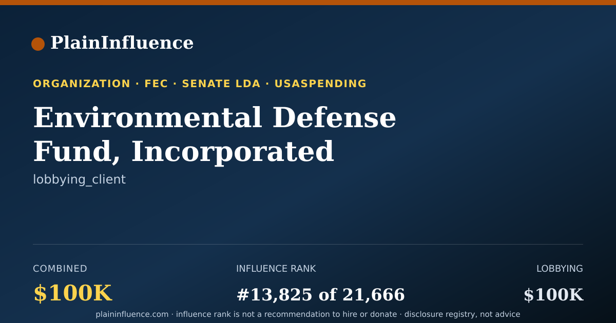Shareable card for Environmental Defense Fund, Incorporated