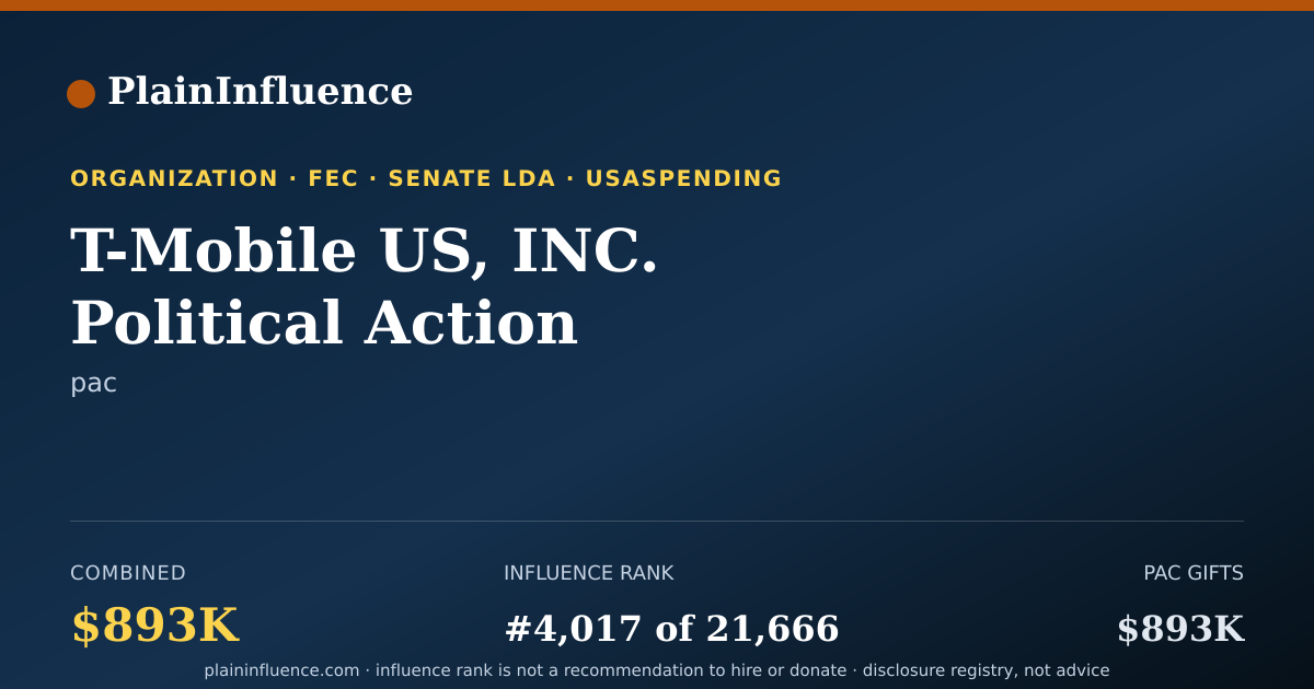 Shareable card for T-Mobile US, INC.  Political Action Committee (T-PAC)