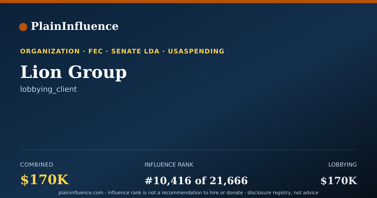 Shareable card for Lion Group