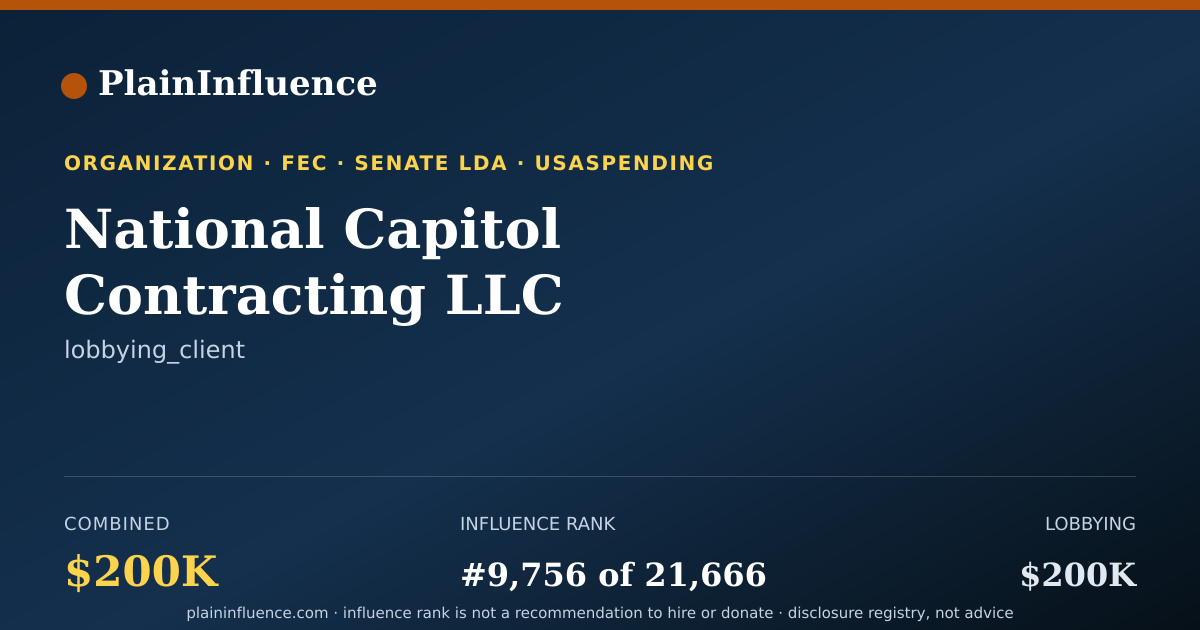 Shareable card for National Capitol Contracting LLC