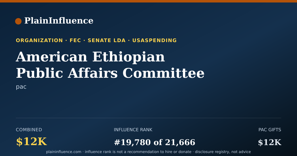 Shareable card for American Ethiopian Public Affairs Committee