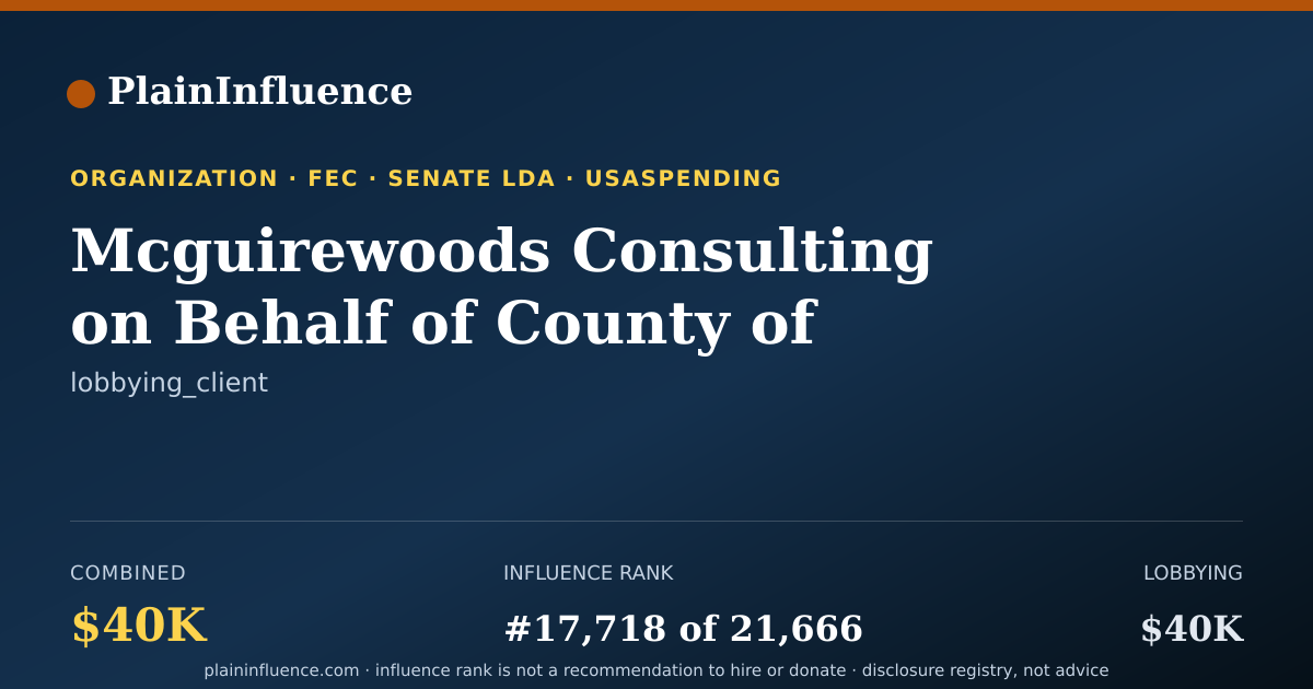 Shareable card for Mcguirewoods Consulting on Behalf of County of Dupage, IL
