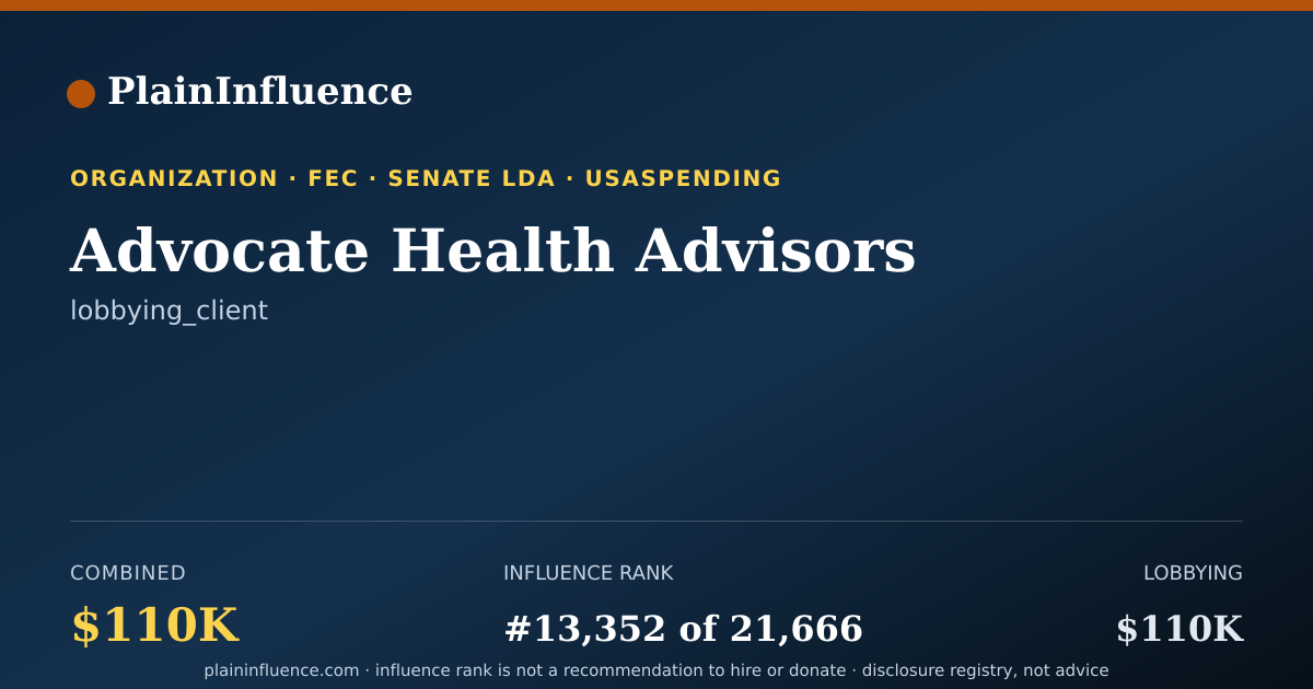 Shareable card for Advocate Health Advisors