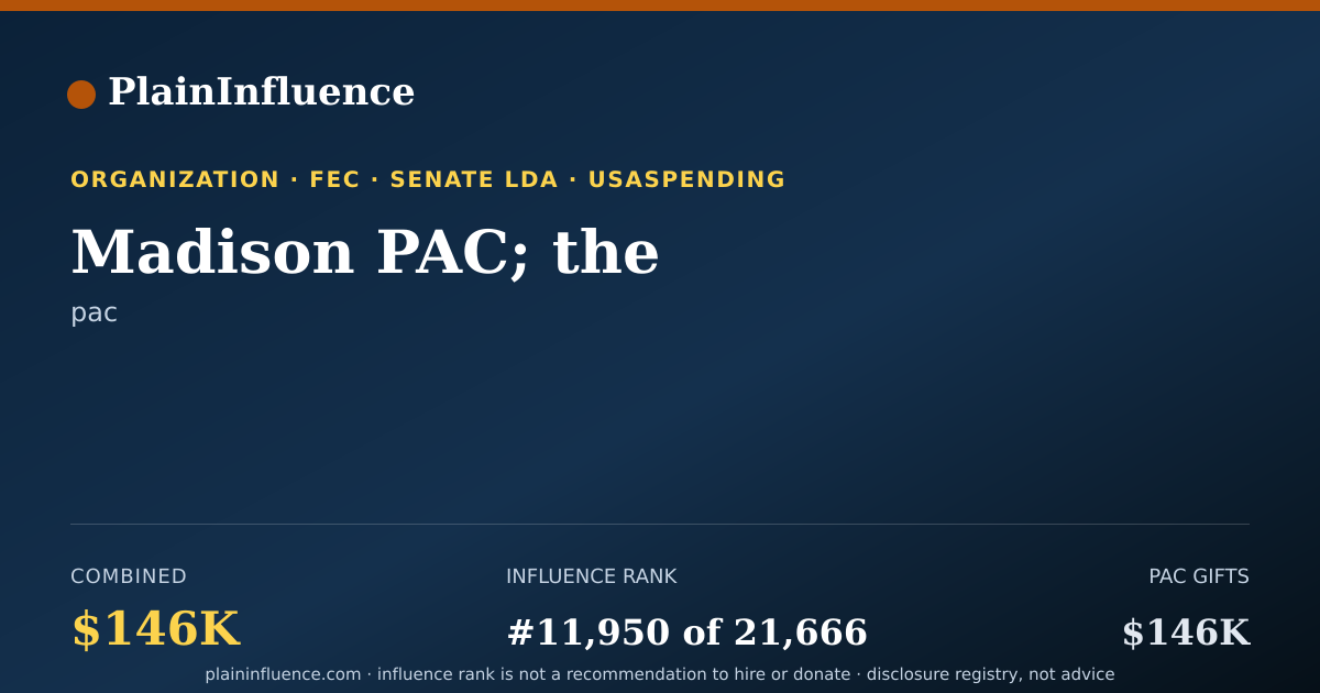 Shareable card for Madison PAC; the