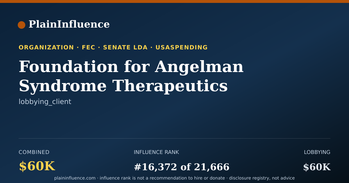 Shareable card for Foundation for Angelman Syndrome Therapeutics