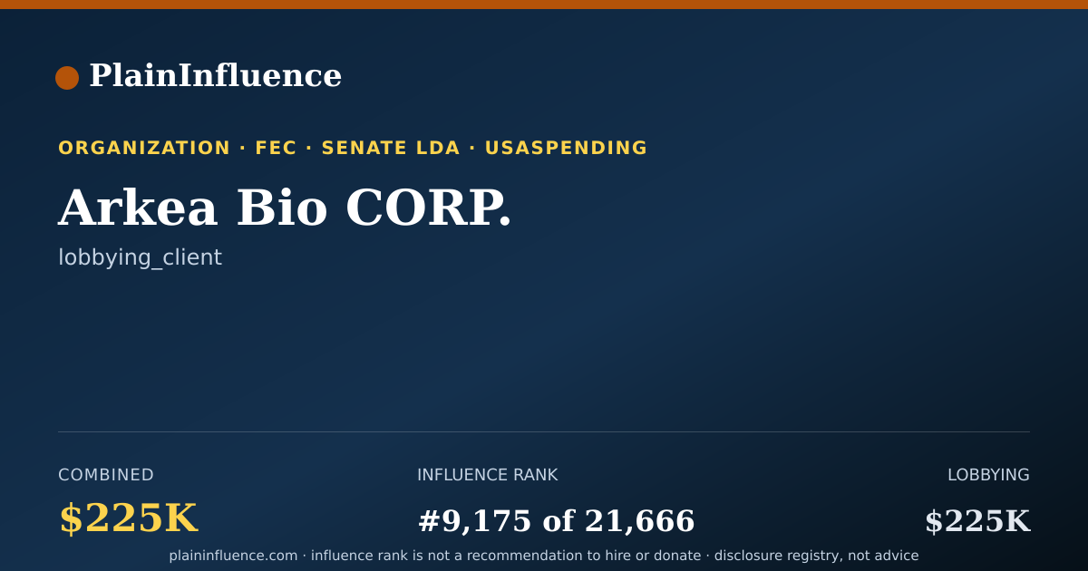 Shareable card for Arkea Bio CORP.