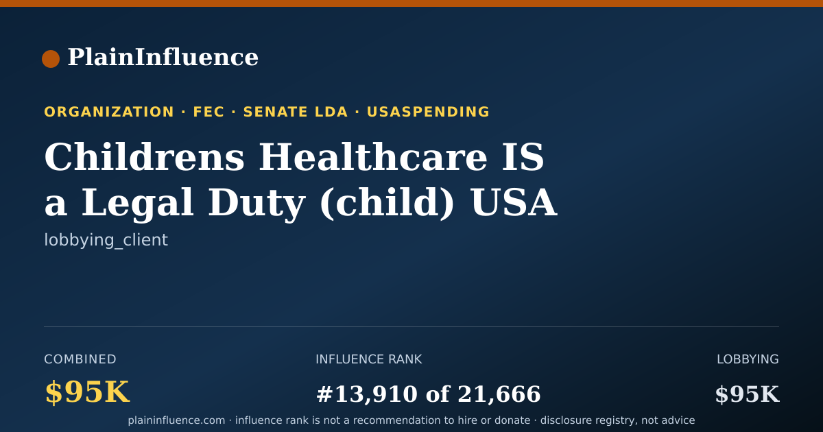 Shareable card for Childrens Healthcare IS a Legal Duty (child) USA