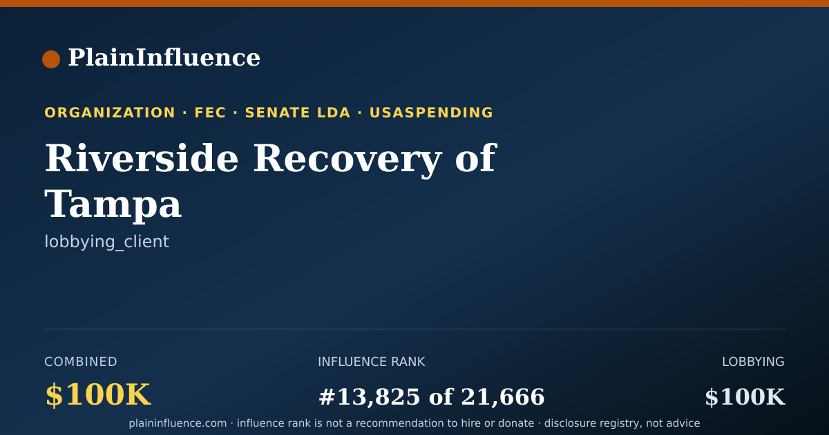 Shareable card for Riverside Recovery of Tampa