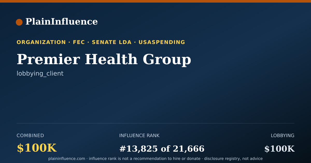 Shareable card for Premier Health Group