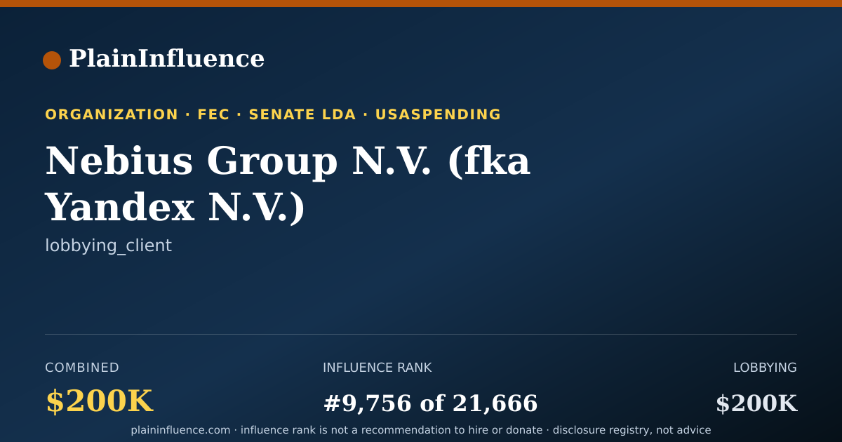 Shareable card for Nebius Group N.V. (fka Yandex N.V.)