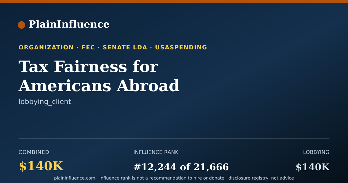 Shareable card for Tax Fairness for Americans Abroad