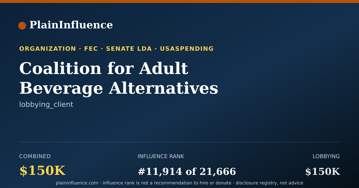 Shareable card for Coalition for Adult Beverage Alternatives