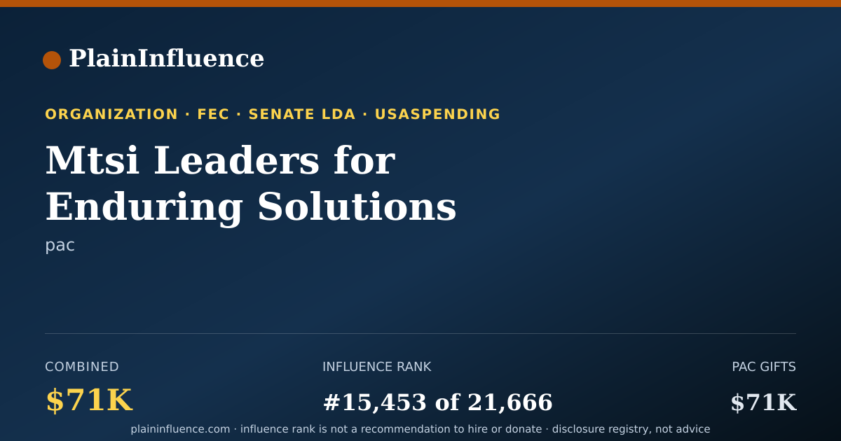Shareable card for Mtsi Leaders for Enduring Solutions