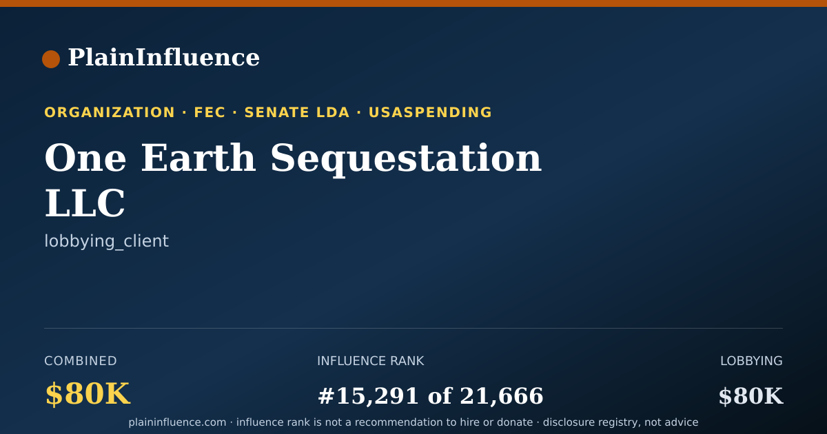 Shareable card for One Earth Sequestation LLC