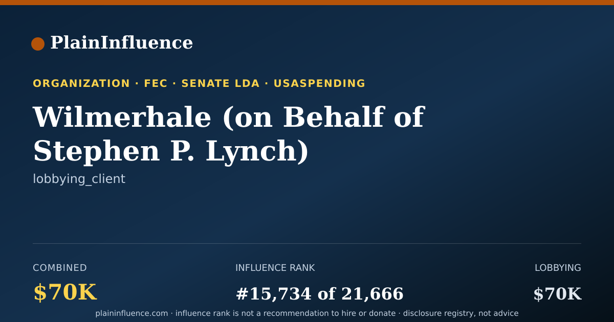 Shareable card for Wilmerhale (on Behalf of Stephen P. Lynch)