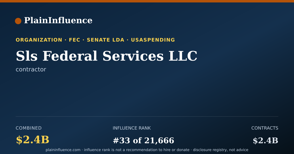 Shareable card for Sls Federal Services LLC