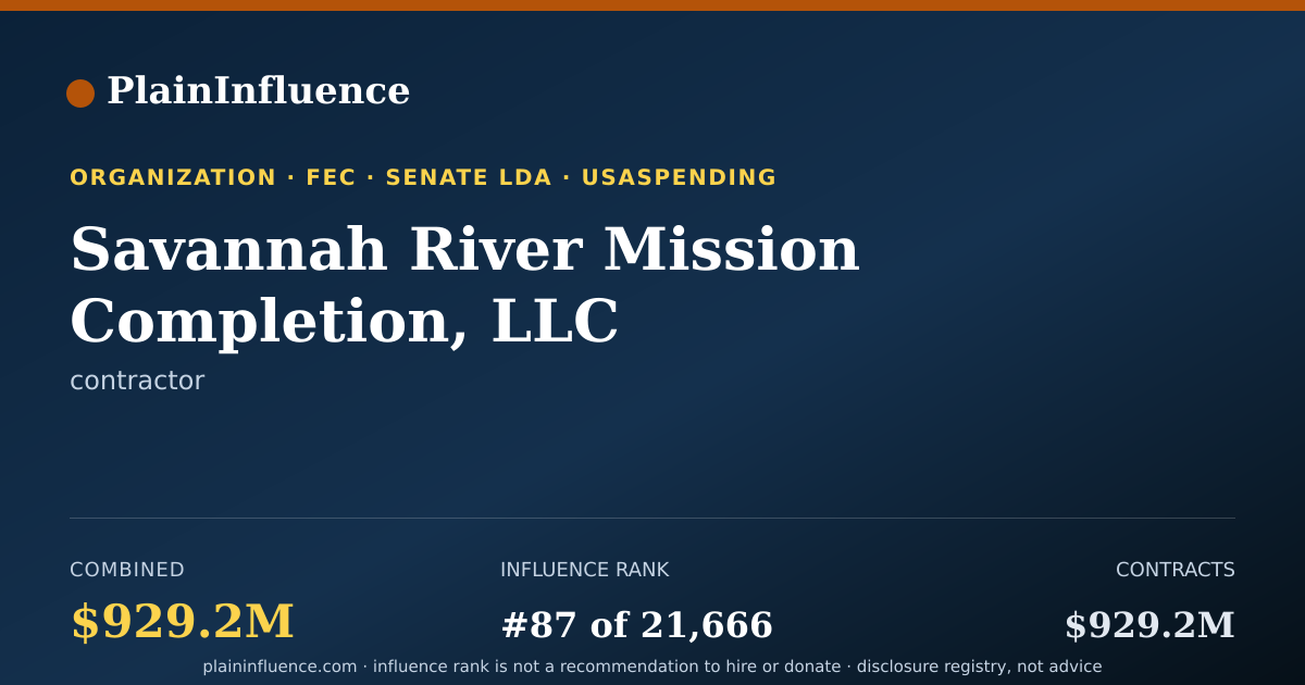 Shareable card for Savannah River Mission Completion, LLC
