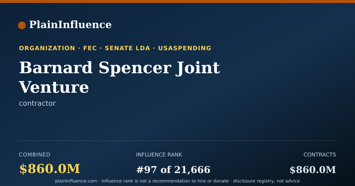Shareable card for Barnard Spencer Joint Venture