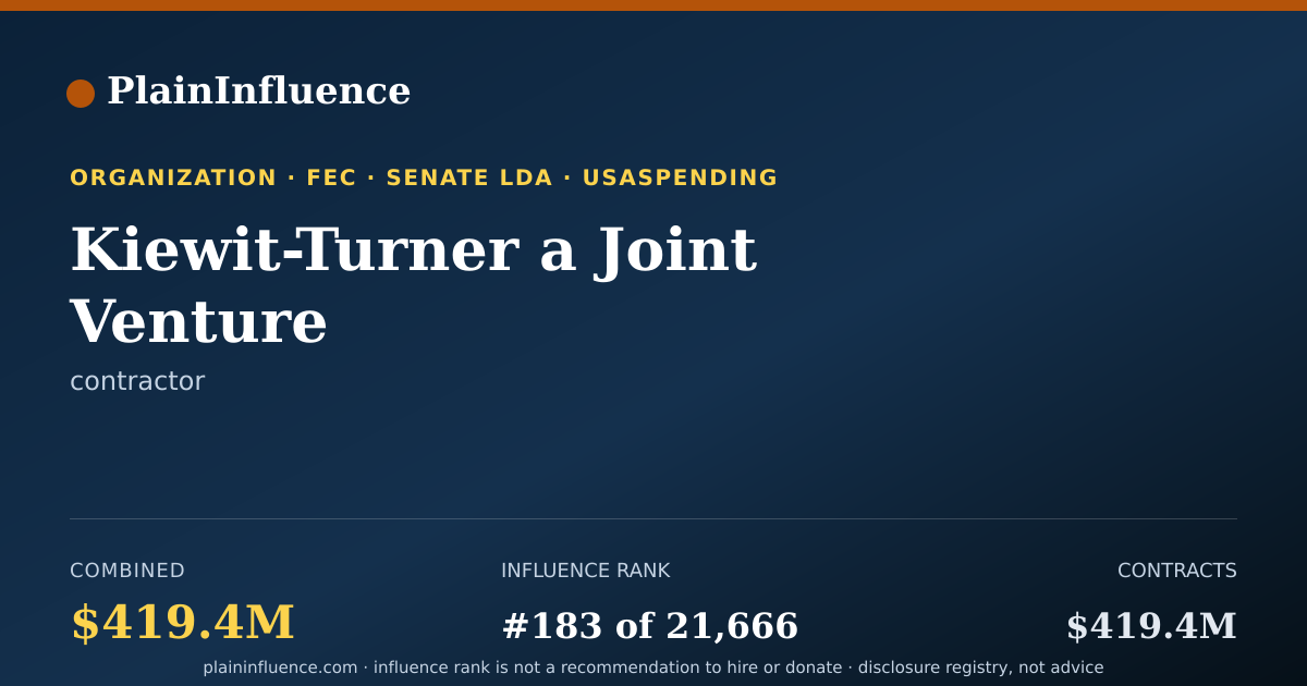Shareable card for Kiewit-Turner a Joint Venture