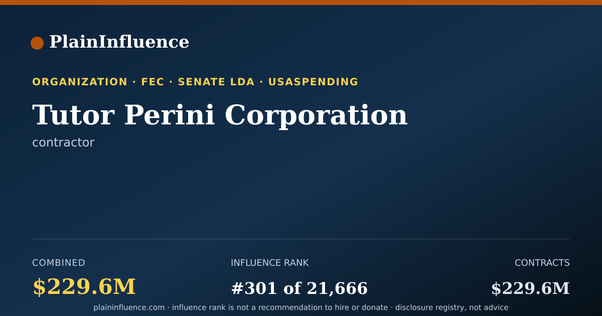 Shareable card for Tutor Perini Corporation