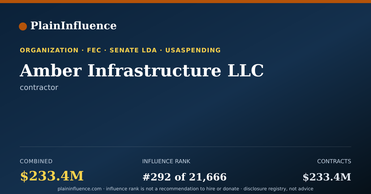 Shareable card for Amber Infrastructure LLC