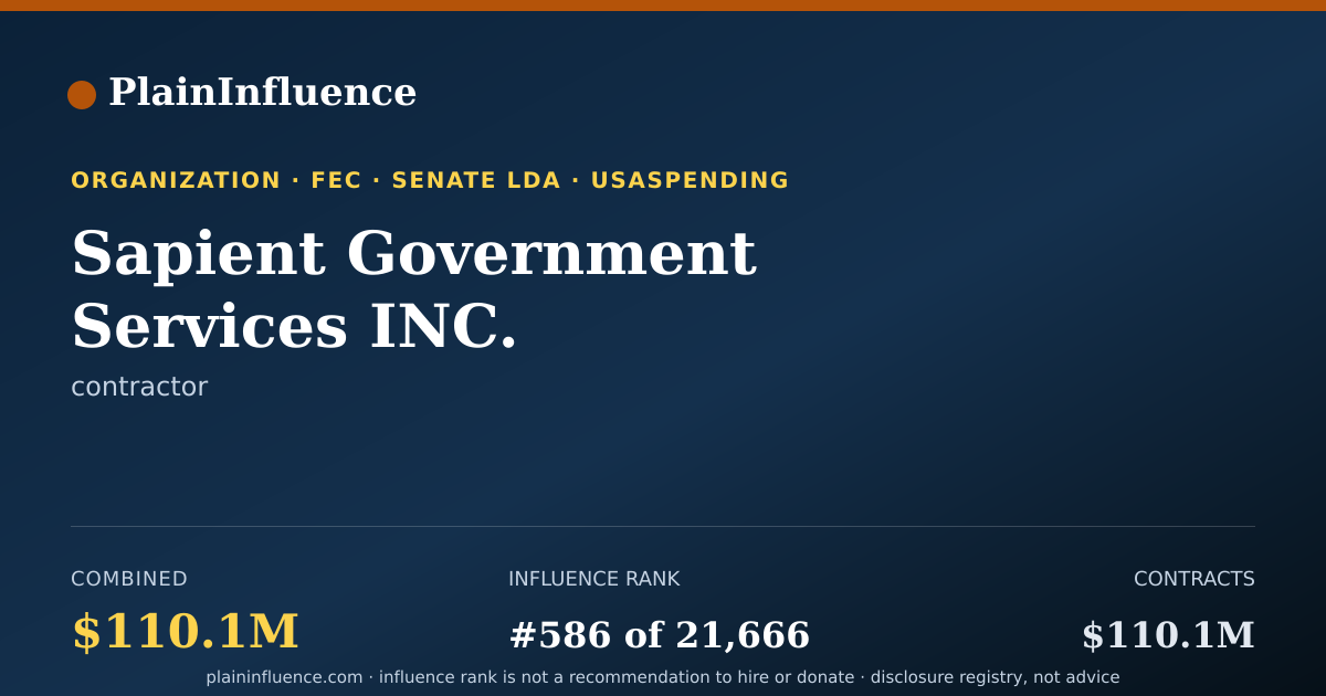 Shareable card for Sapient Government Services  INC.