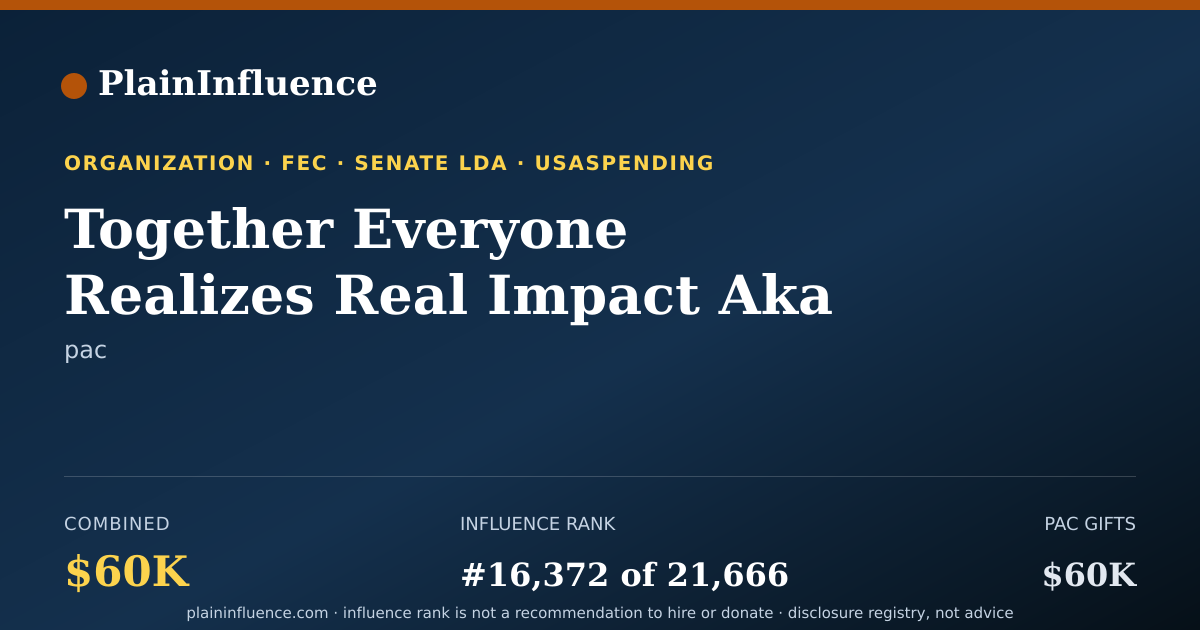 Shareable card for Together Everyone Realizes Real Impact Aka Terri