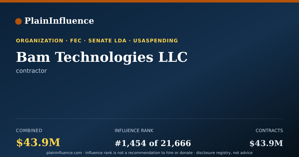 Shareable card for Bam Technologies LLC
