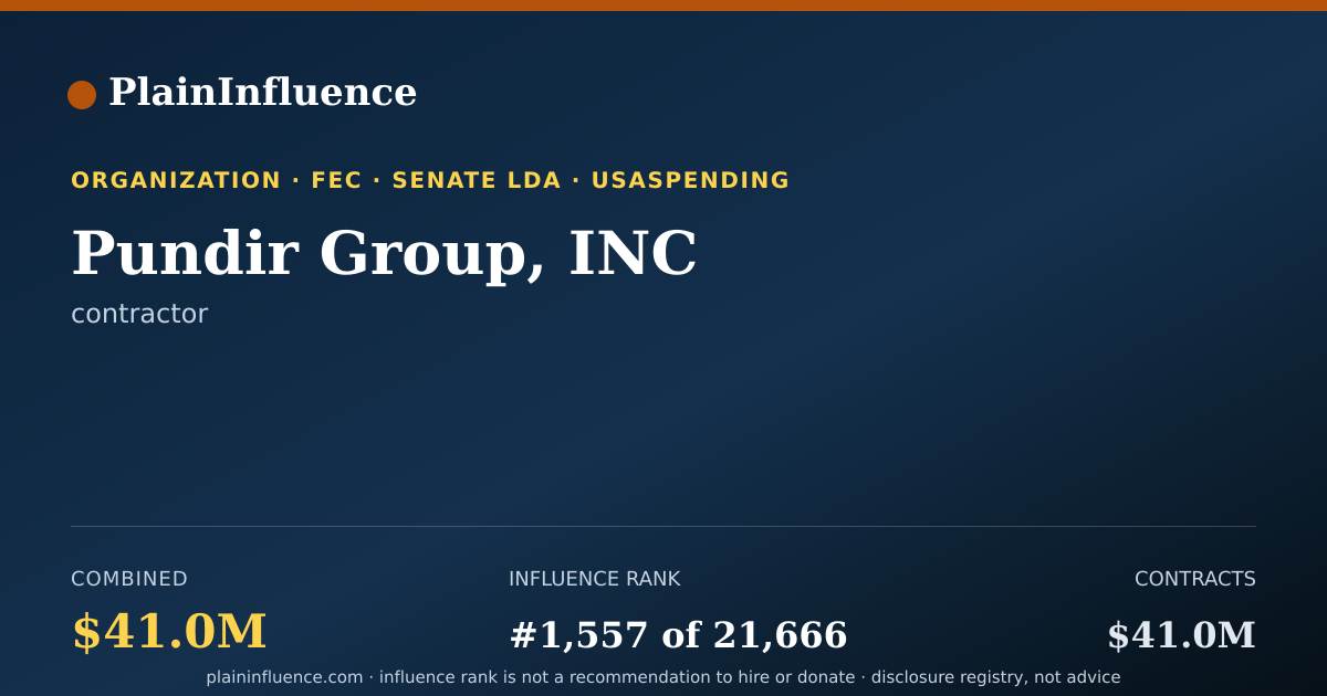 Shareable card for Pundir Group, INC