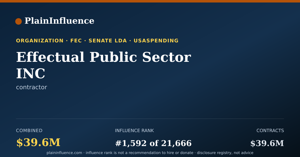 Shareable card for Effectual Public Sector INC
