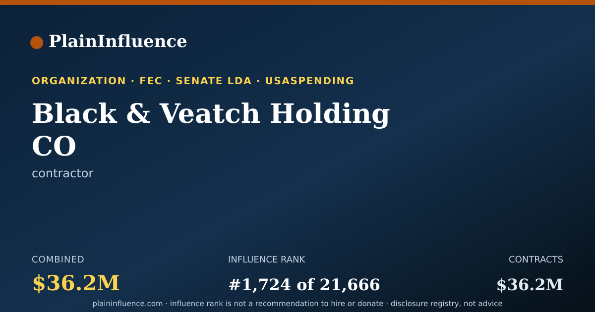 Shareable card for Black & Veatch Holding CO