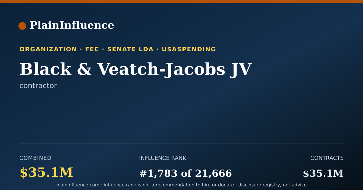 Shareable card for Black & Veatch-Jacobs JV