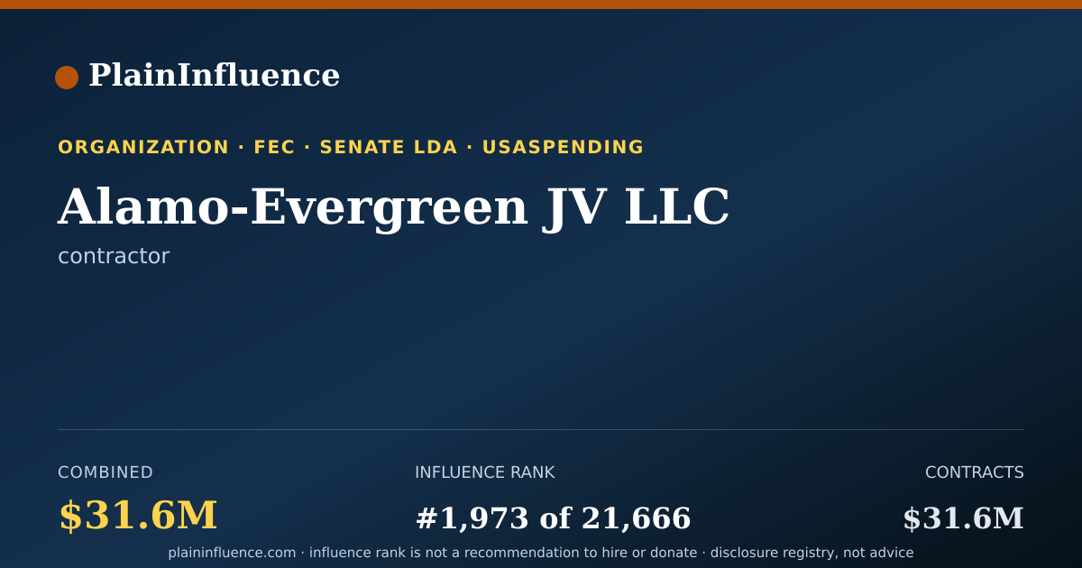 Shareable card for Alamo-Evergreen JV LLC