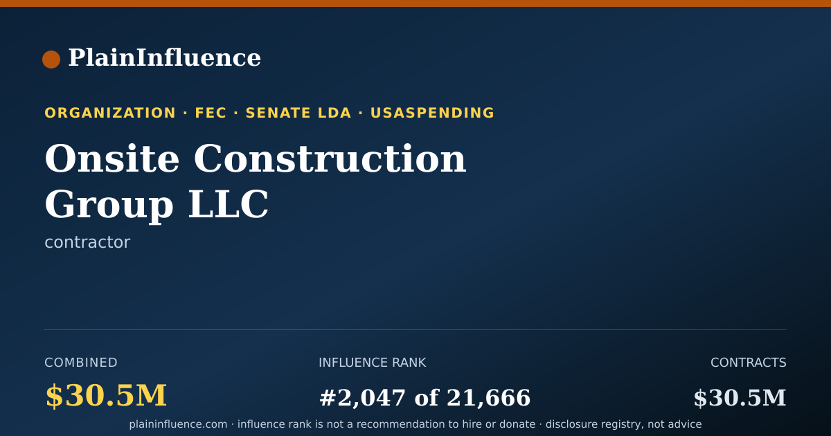 Shareable card for Onsite Construction Group LLC