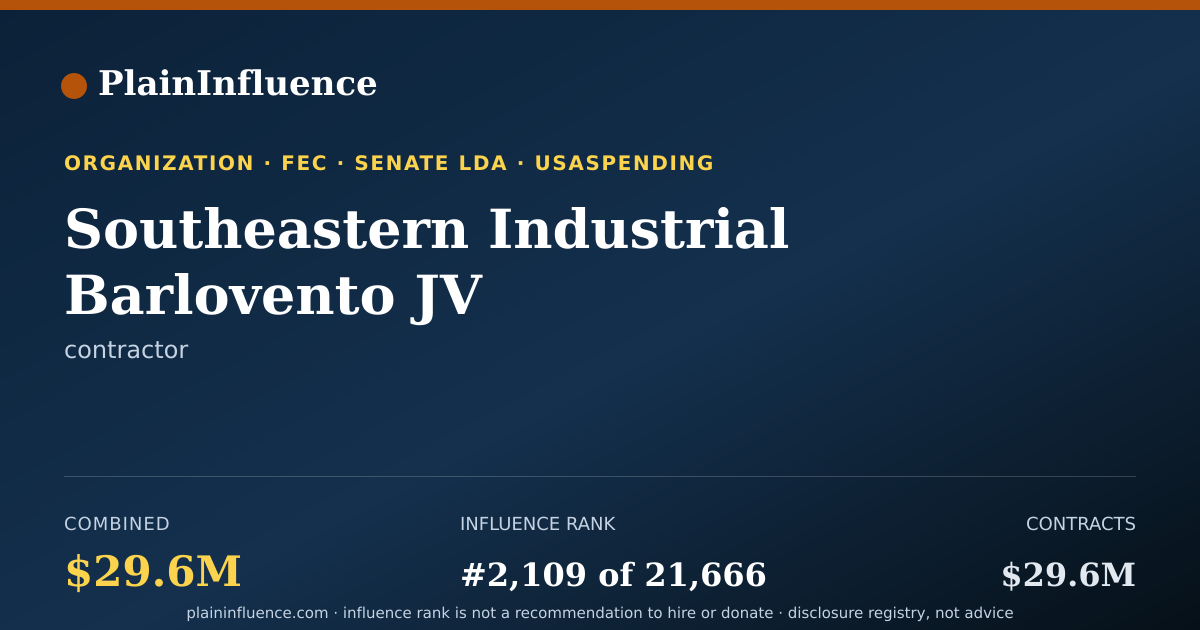 Shareable card for Southeastern Industrial Barlovento JV