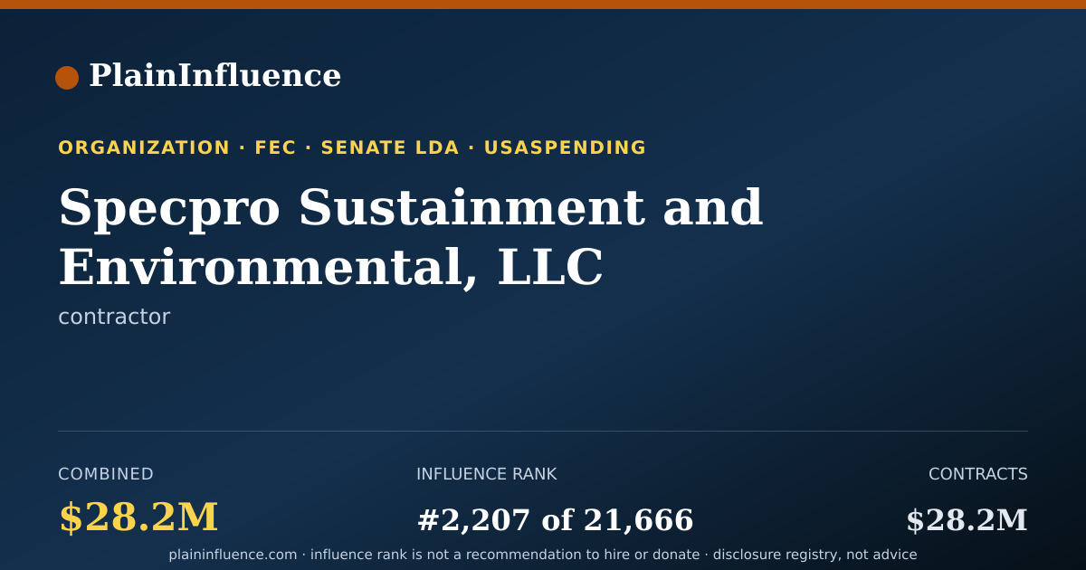 Shareable card for Specpro Sustainment and Environmental, LLC