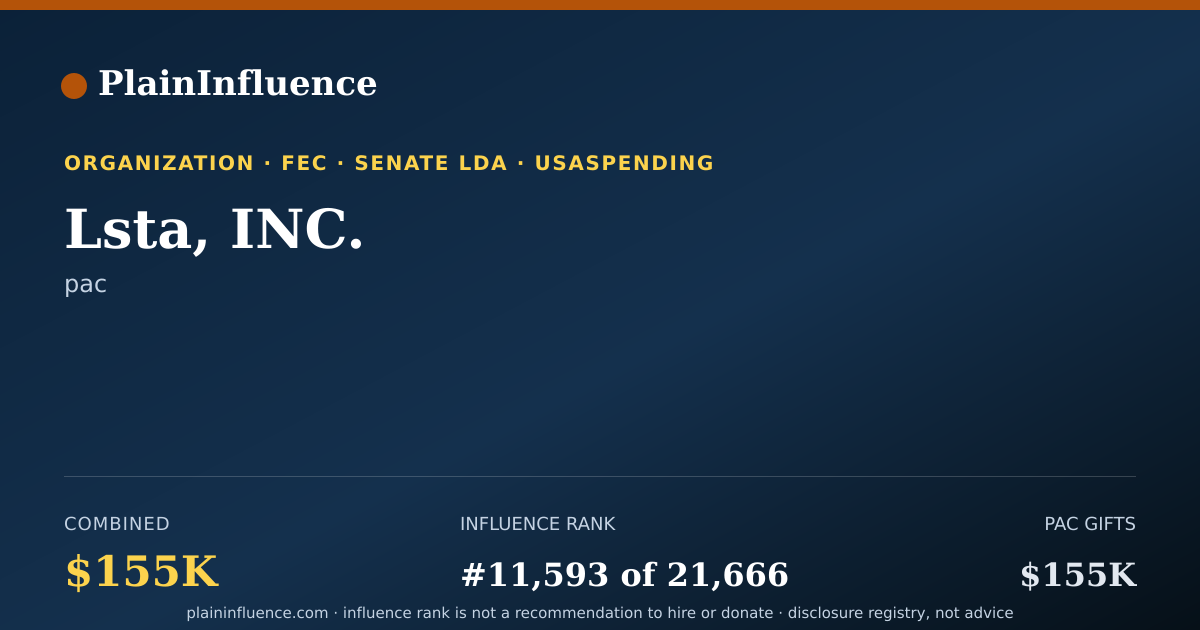 Shareable card for Lsta, INC.