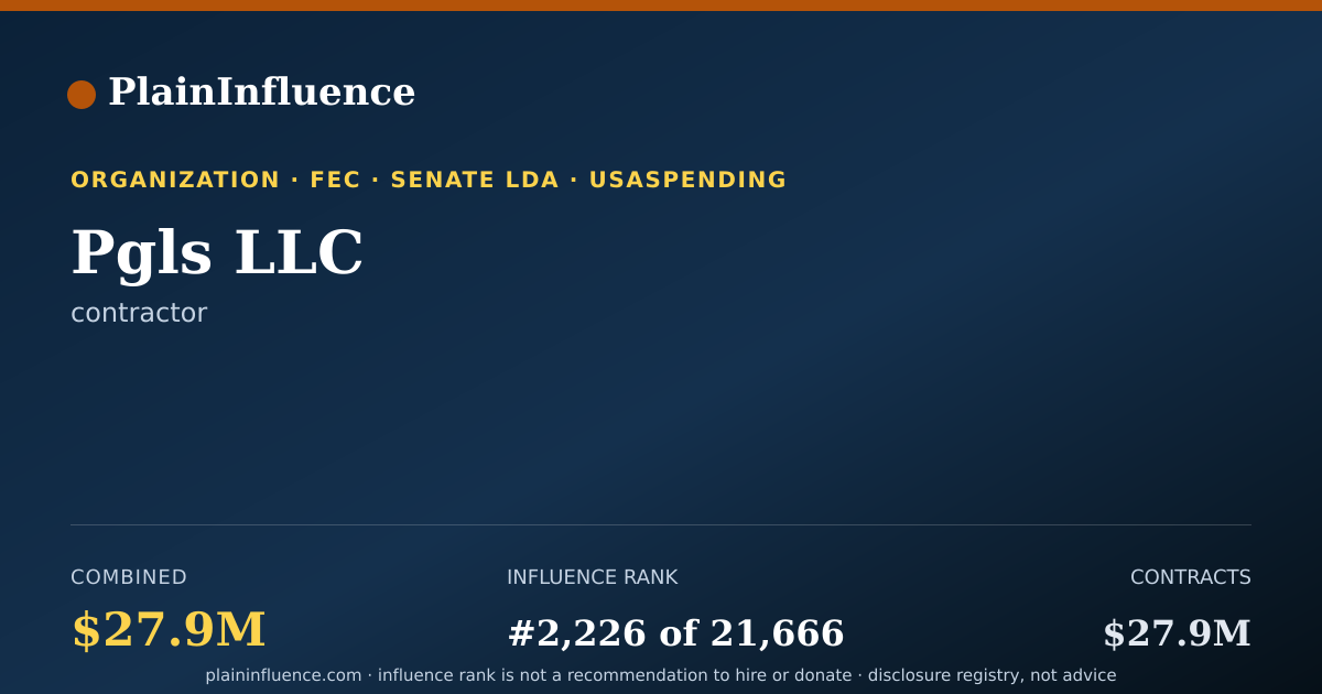 Shareable card for Pgls LLC