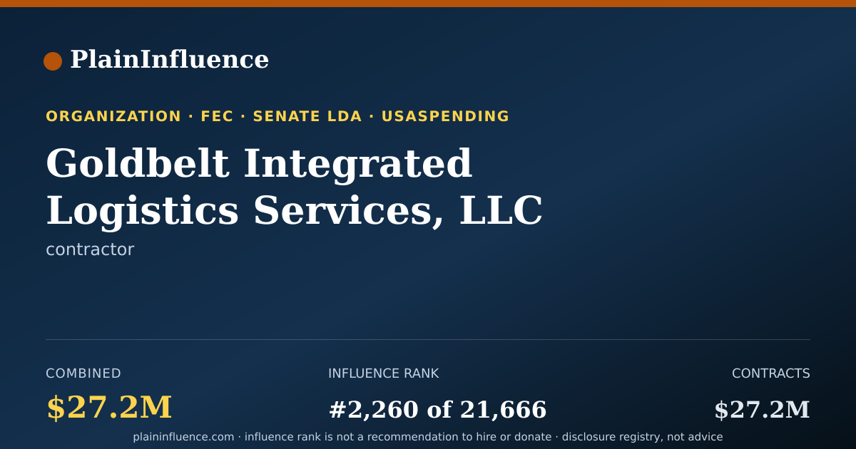 Shareable card for Goldbelt Integrated Logistics Services, LLC