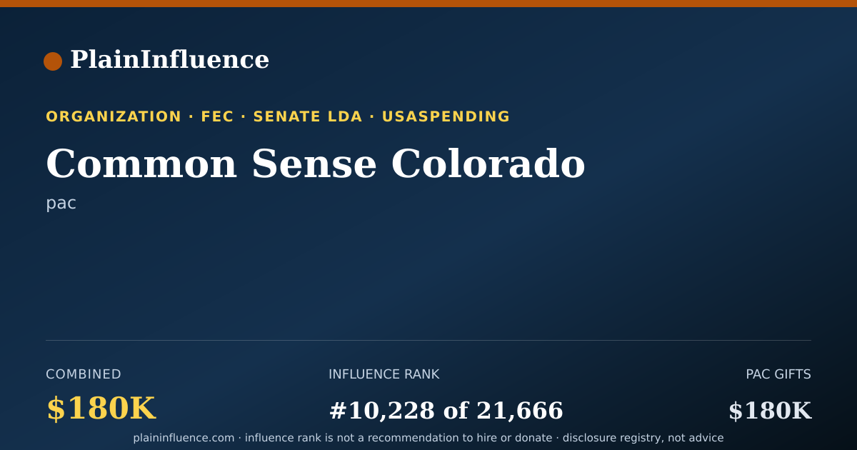 Shareable card for Common Sense Colorado