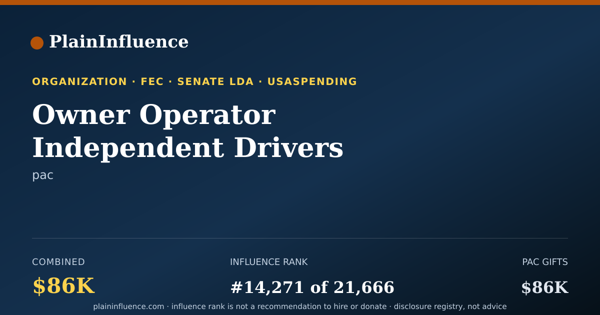 Shareable card for Owner Operator Independent Drivers Association