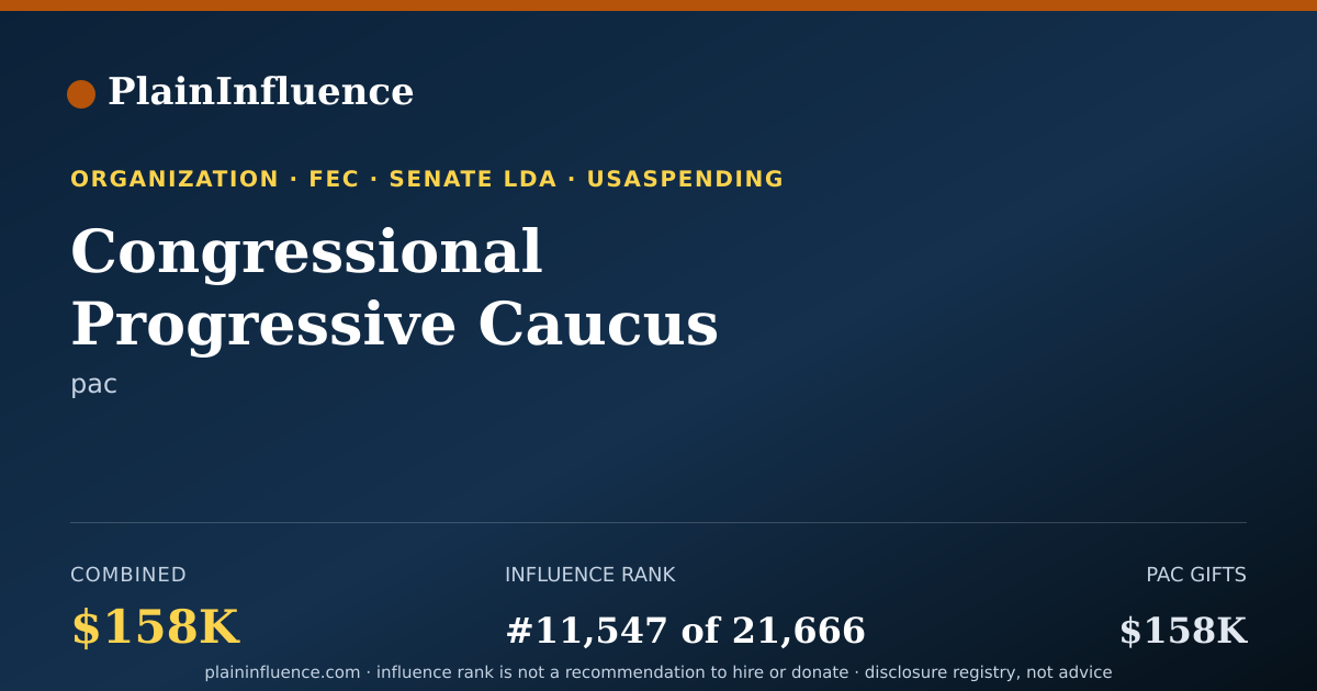 Shareable card for Congressional Progressive Caucus