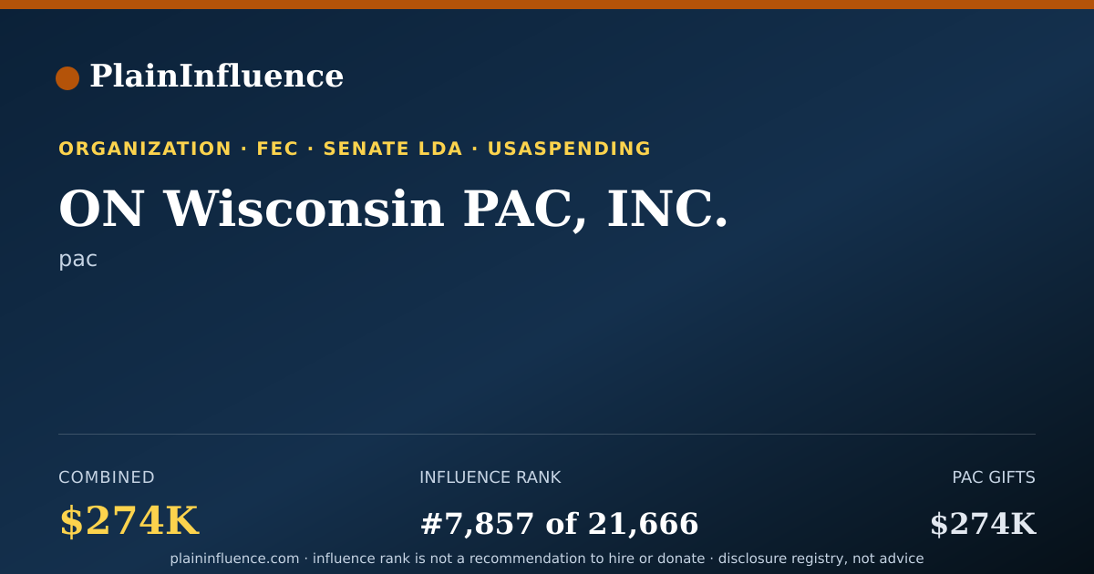 Shareable card for ON Wisconsin PAC, INC.