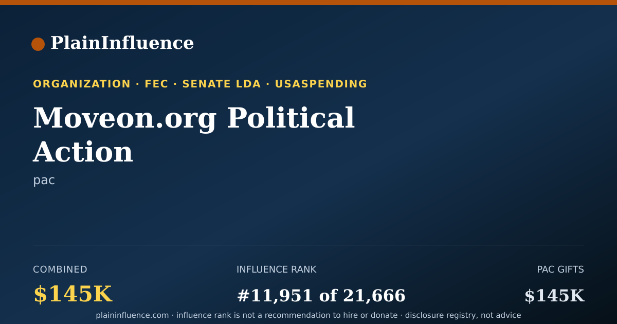 Shareable card for Moveon.org Political Action