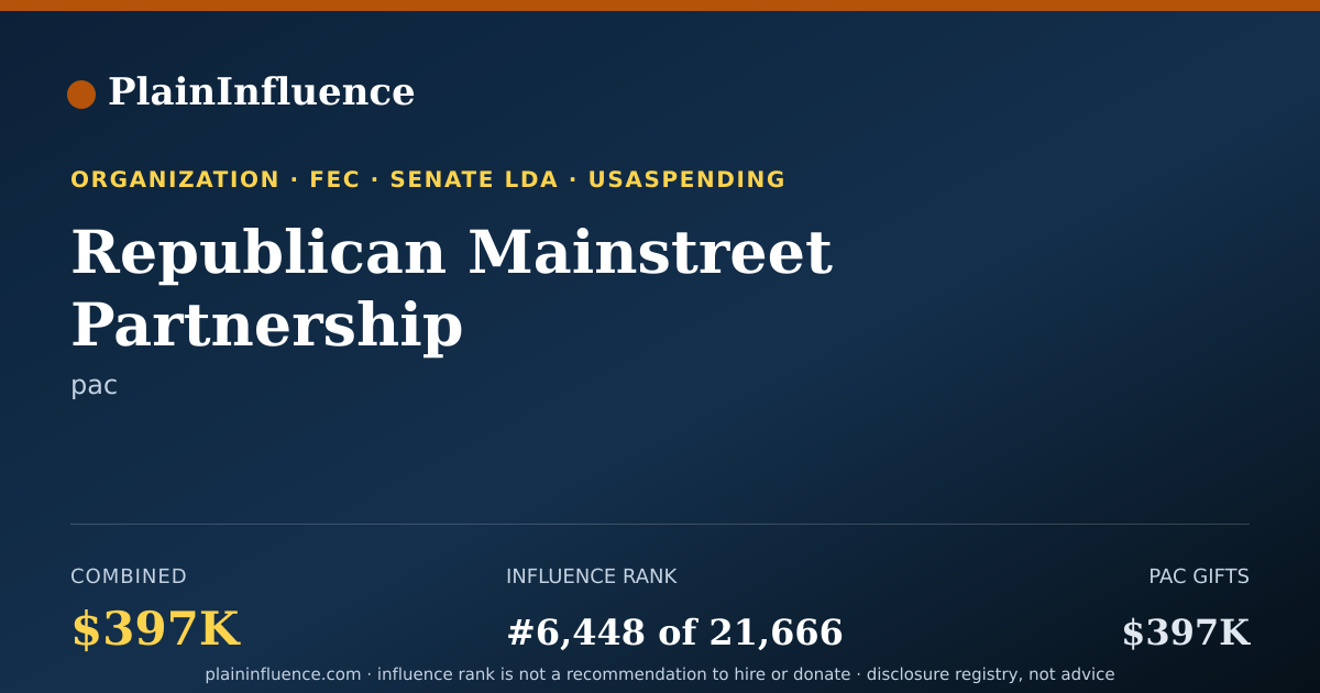 Shareable card for Republican Mainstreet Partnership